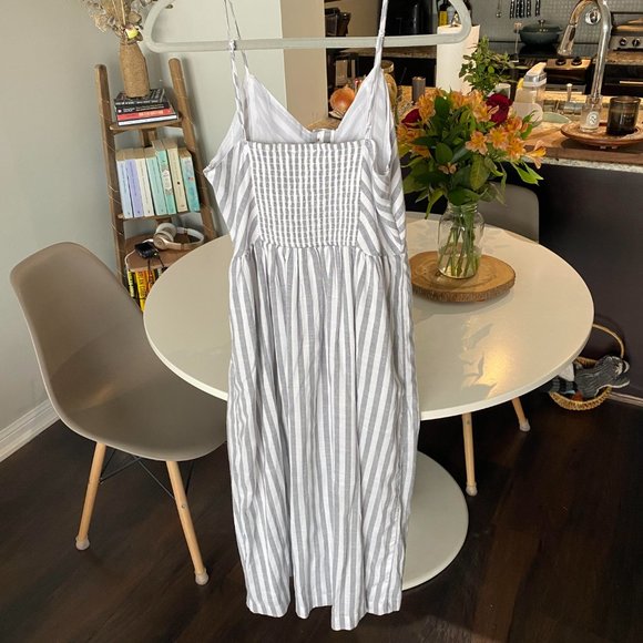 American Eagle Striped Button Front Midi Dress Size M - Picture 3 of 7